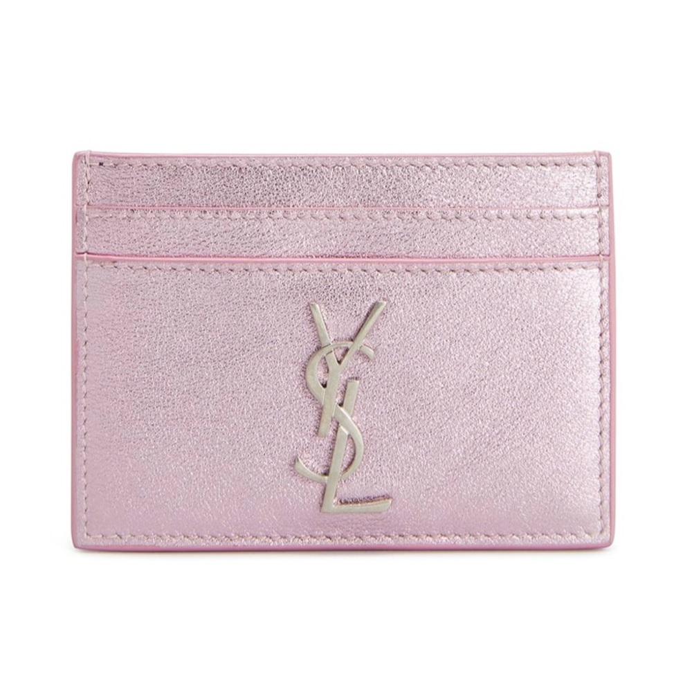 Saint Laurent YSL Metallic Leather Card Case